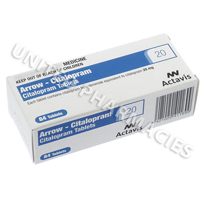 Arrow-Citalopram (Citalopram Hydrobromide) - 20mg (84 Tablets) Image1