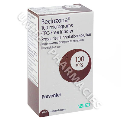 Beclazone Inhaler (Beclometasone Dipropionate) - 100mcg (200 Doses) Image1