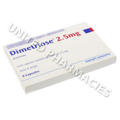 Dimetriose (Gestrinone) - 2.5mg (8 Capsules) Image1