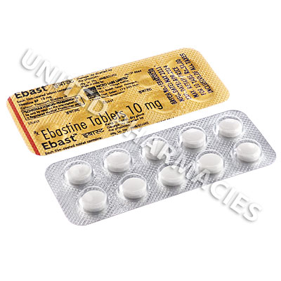 Ebast (Ebastine) - 10mg (10 Tablets) Image1