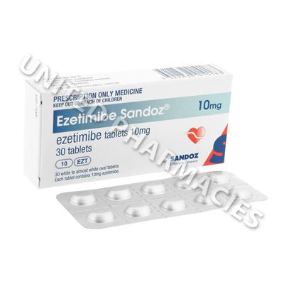 Ezetimibe Sandoz (Ezetimibe) - 10mg (30 Tablets)title