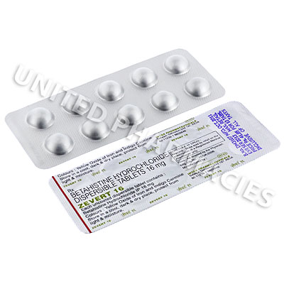 Zevert (Betahistine) - 16mg (10 Tablets) Image1